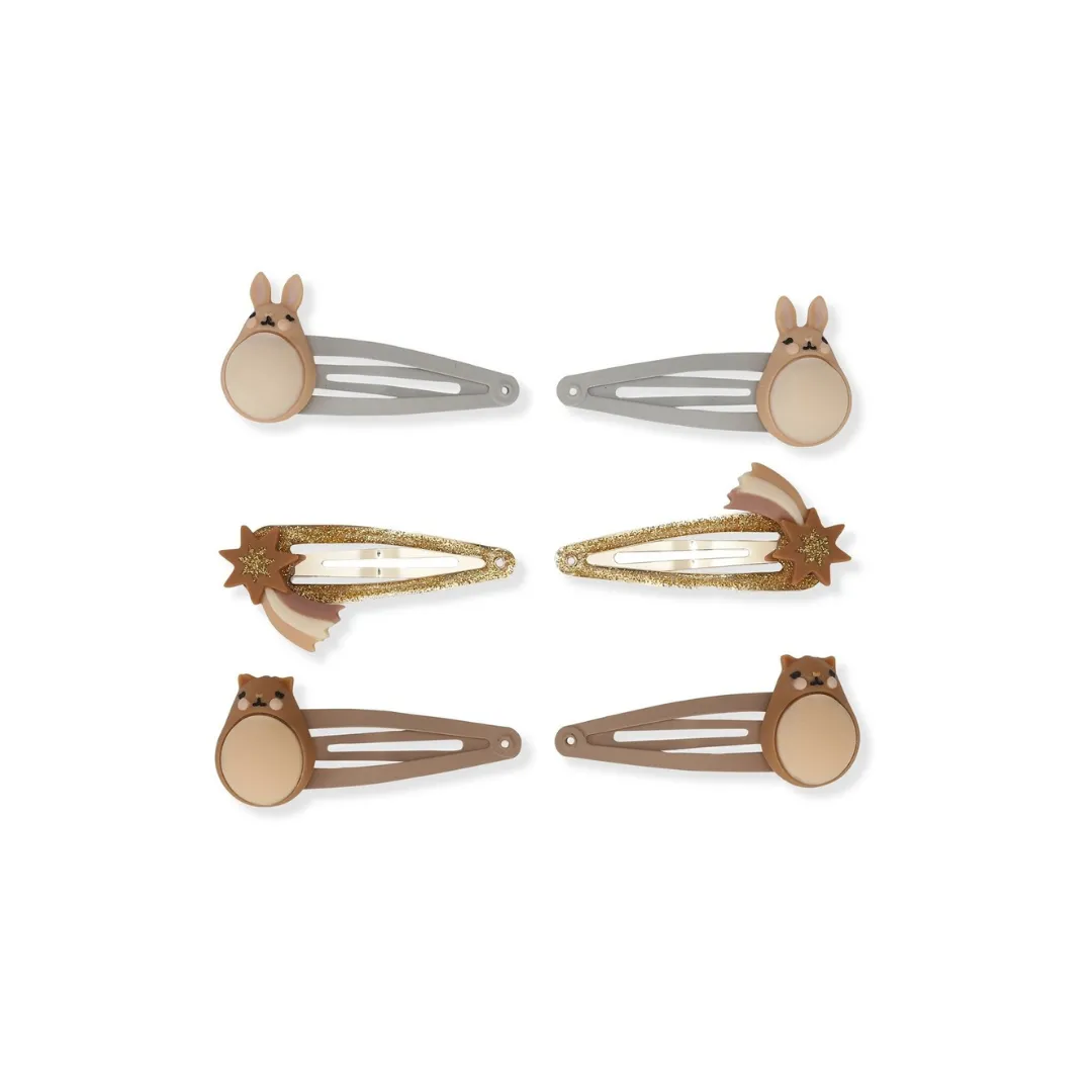 Konges Slojd 3 Pack Hair Clips - Bunny