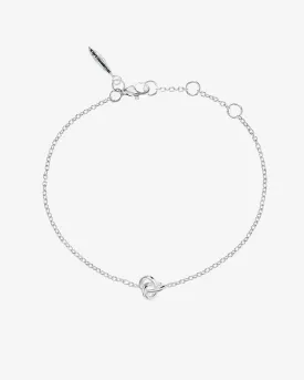 Le Knot drop bracelet silver