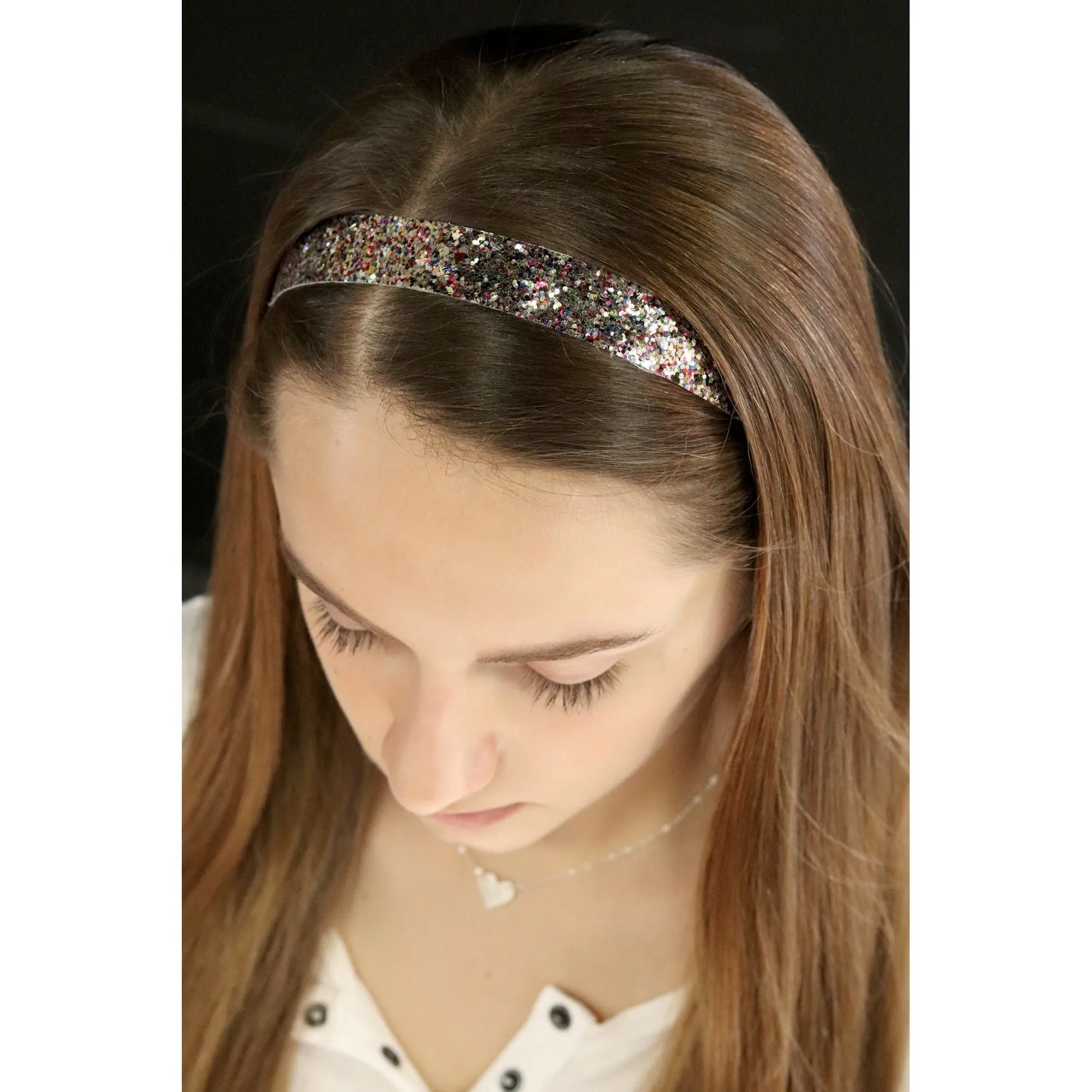 Lime Glitter Headbands - 12 Pack