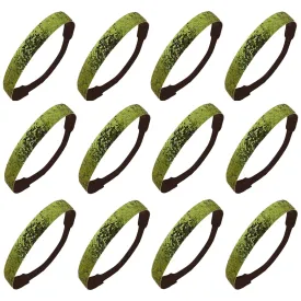 Lime Glitter Headbands - 12 Pack