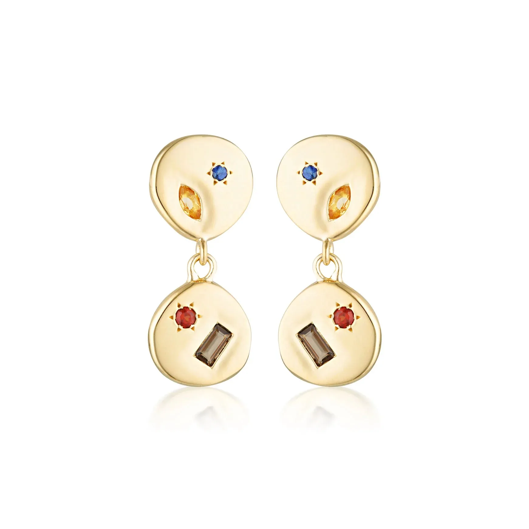 LINDA TAHIJA Kaleidoscopic Double Drop GOLD