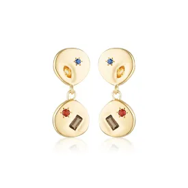 LINDA TAHIJA Kaleidoscopic Double Drop GOLD