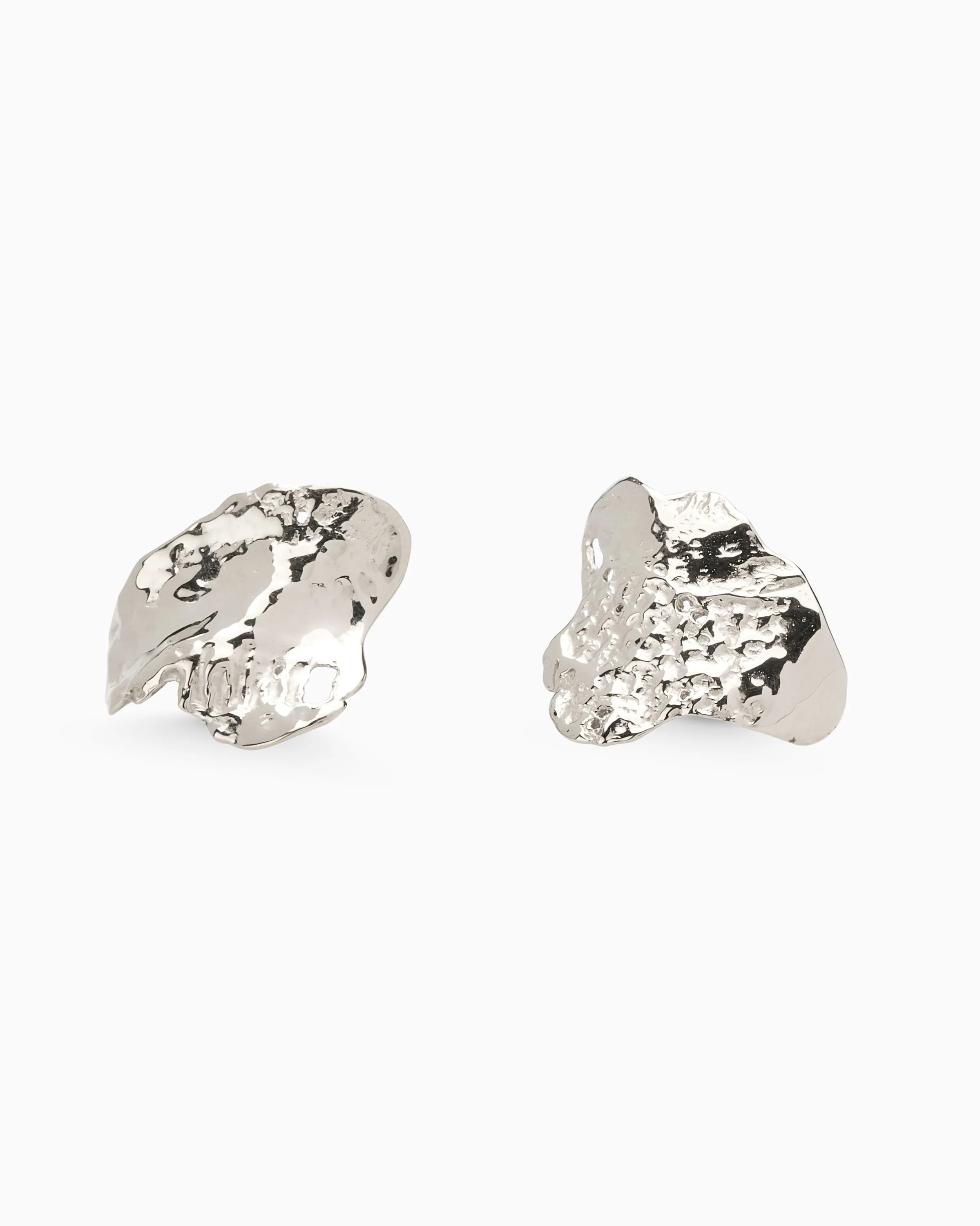 Linen Earrings | Silver