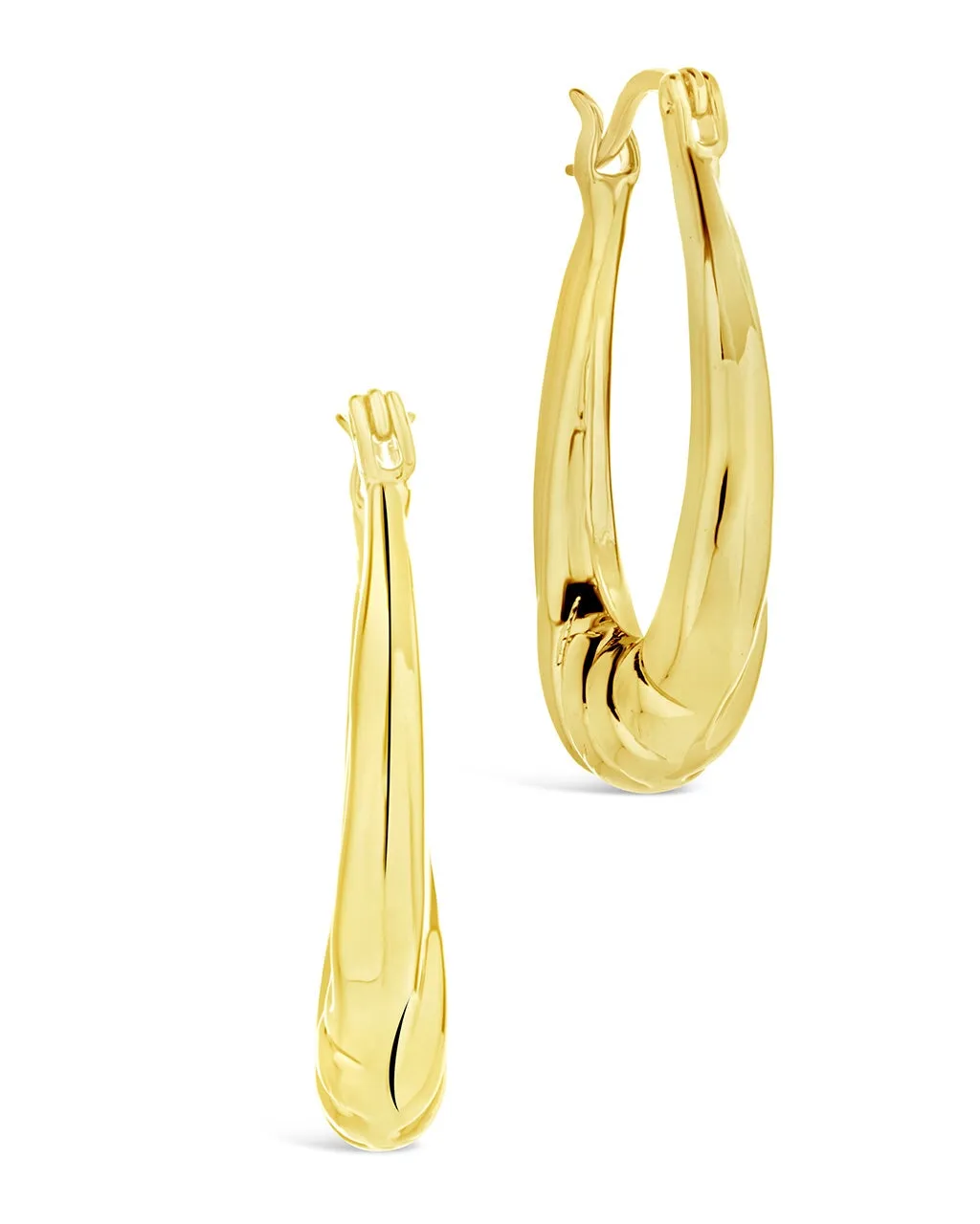 Logan Twisted Statement Hoop Earrings