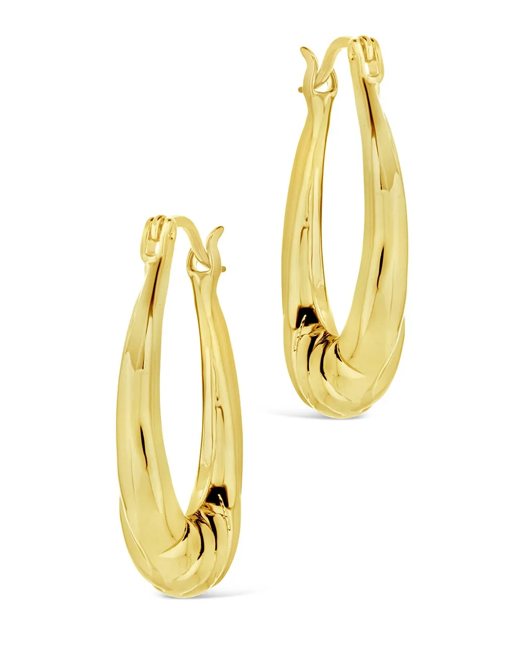 Logan Twisted Statement Hoop Earrings