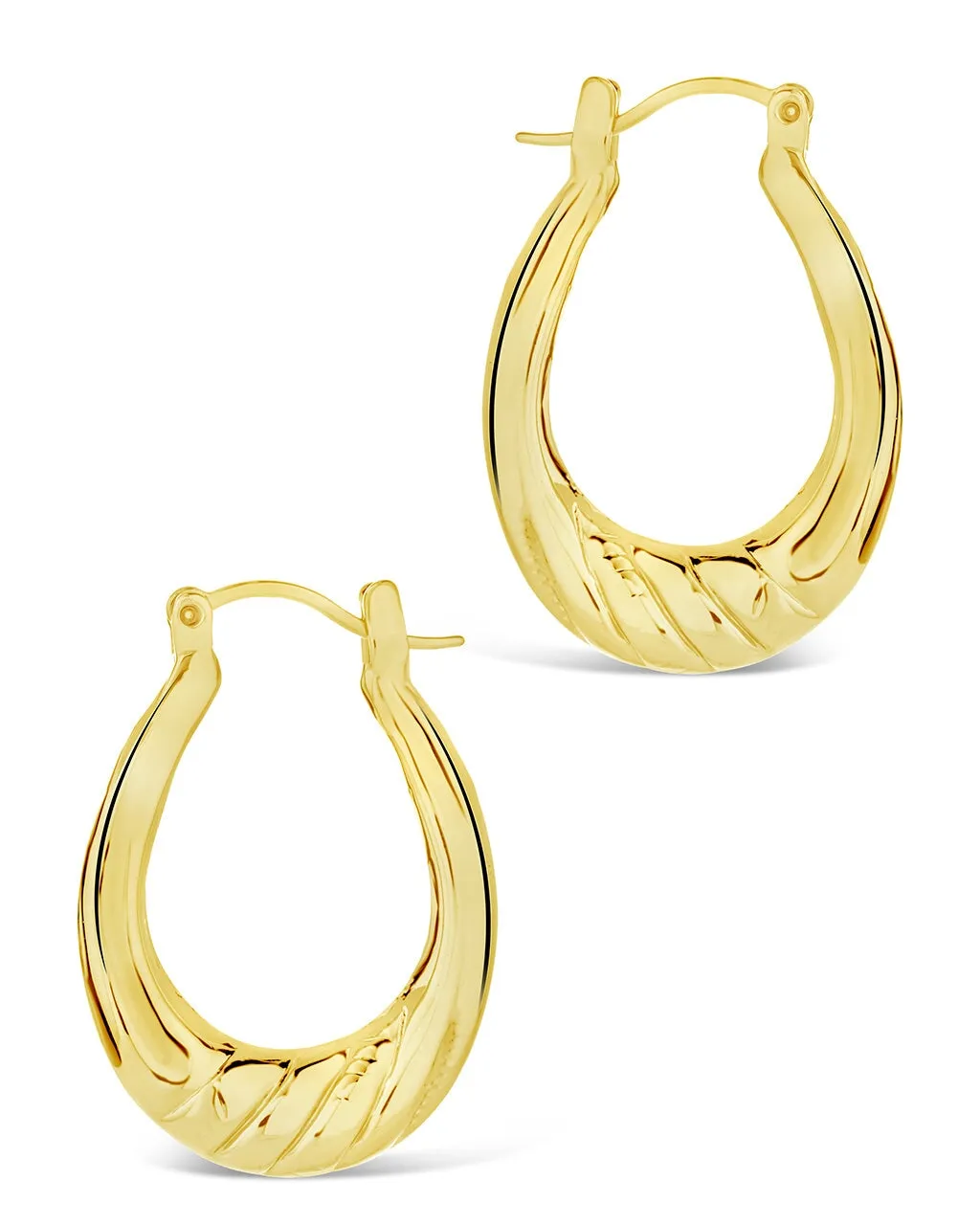 Logan Twisted Statement Hoop Earrings