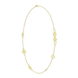 Long Yellow Gold Trio Necklace