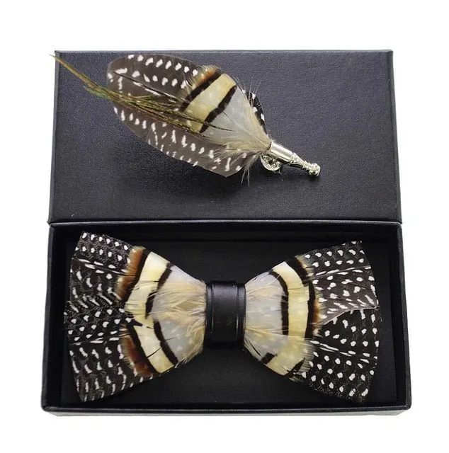 Lord Howe Feather Bow Tie Set