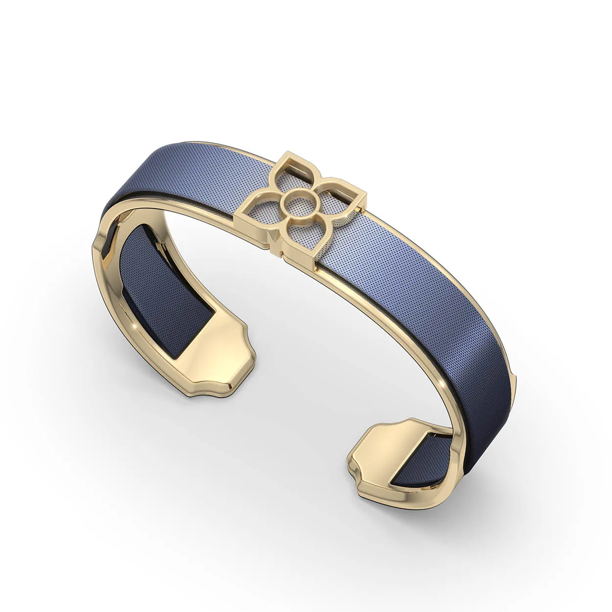 Lotus Silk Cuff - Navy Glow