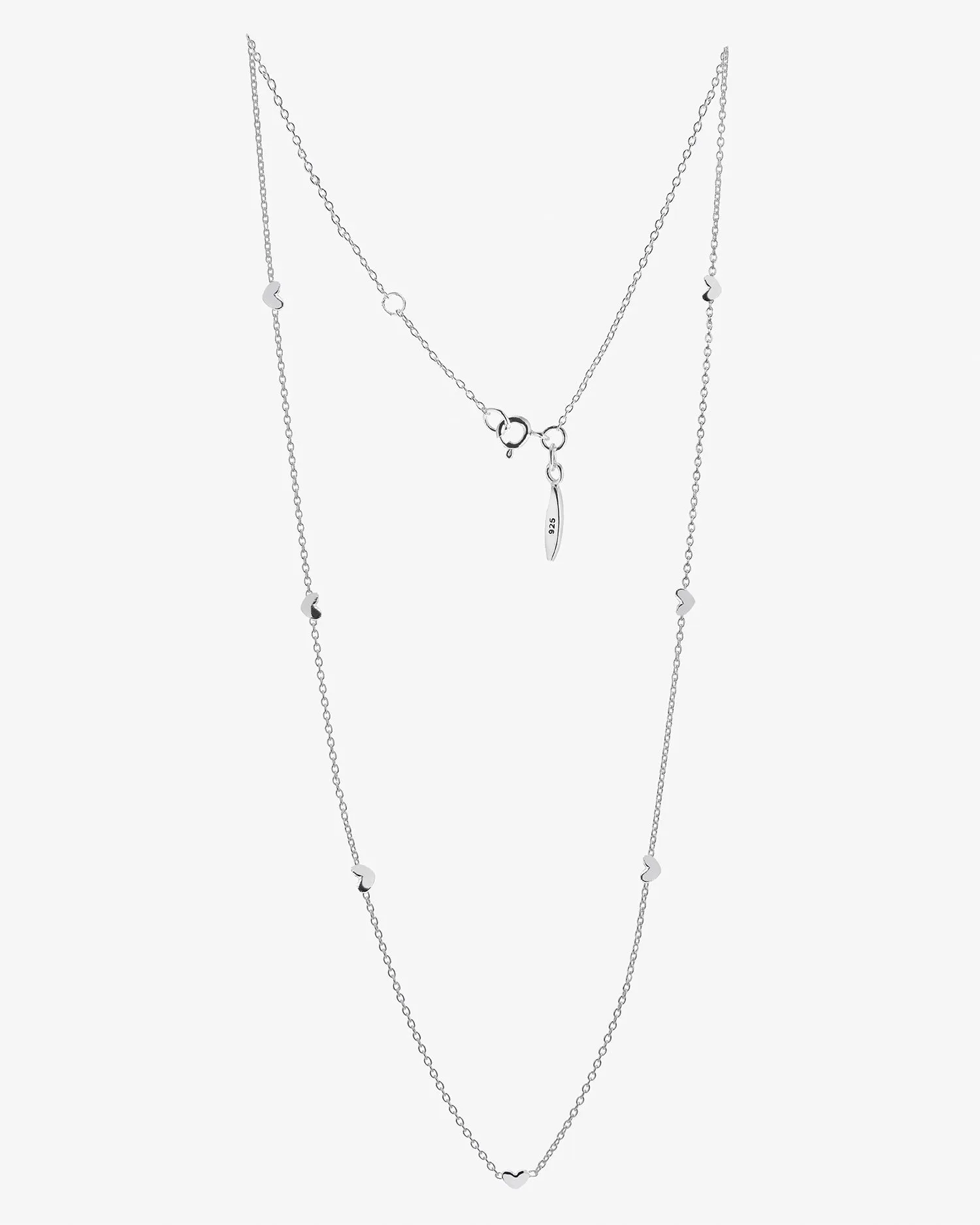 Loving Heart drop full necklace silver