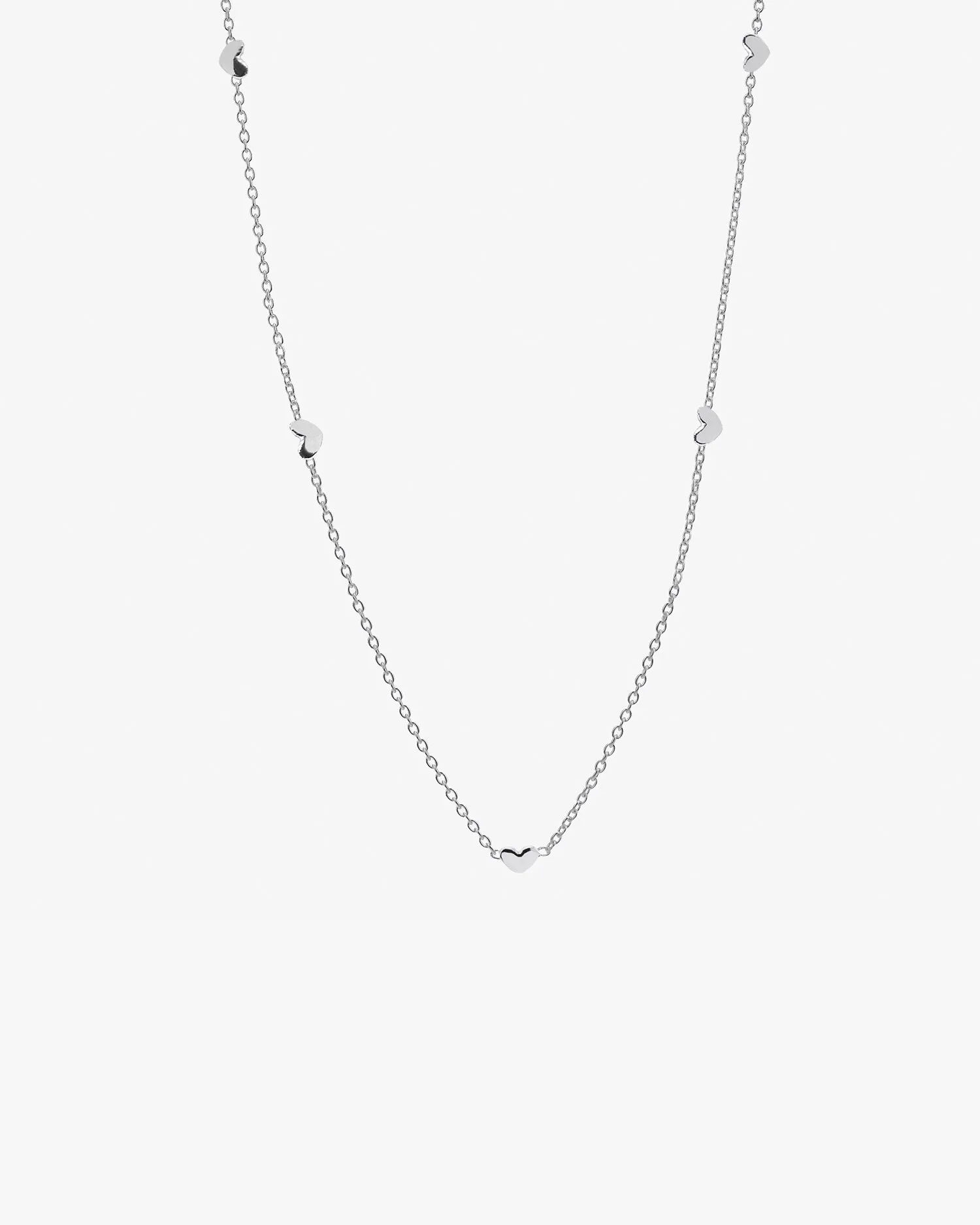 Loving Heart drop full necklace silver