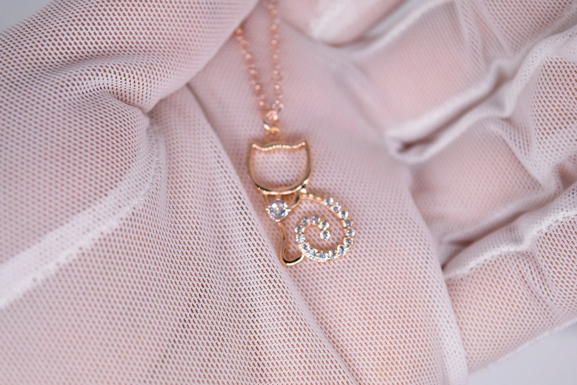 Luxe Kitten ~ Discreet Rose Gold Ownership Necklace