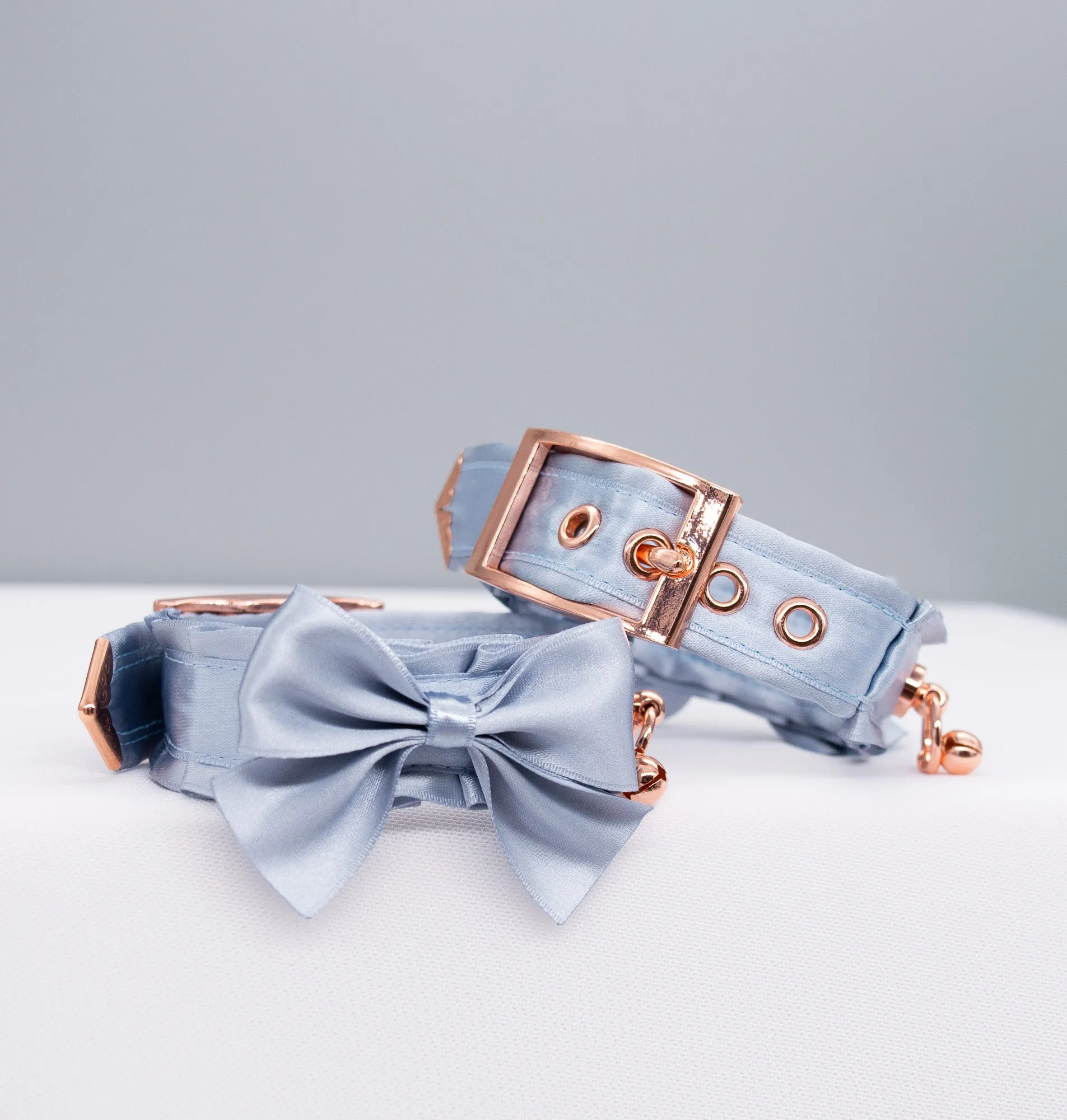 Luxury French Blue and Rose Gold Cuffs