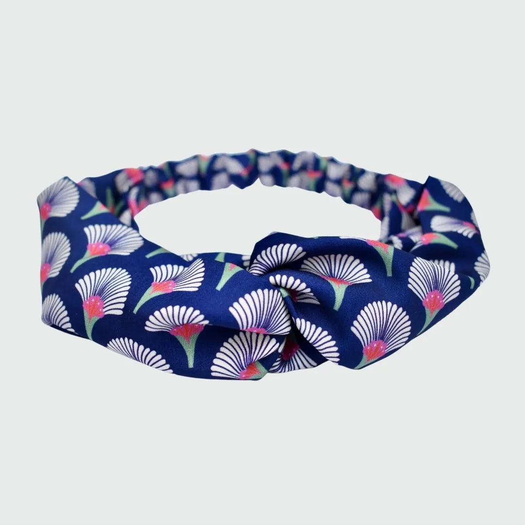 Matsuri Twist Knot Headband Navy