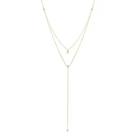 Melrose CZ Double Y Drop Necklace