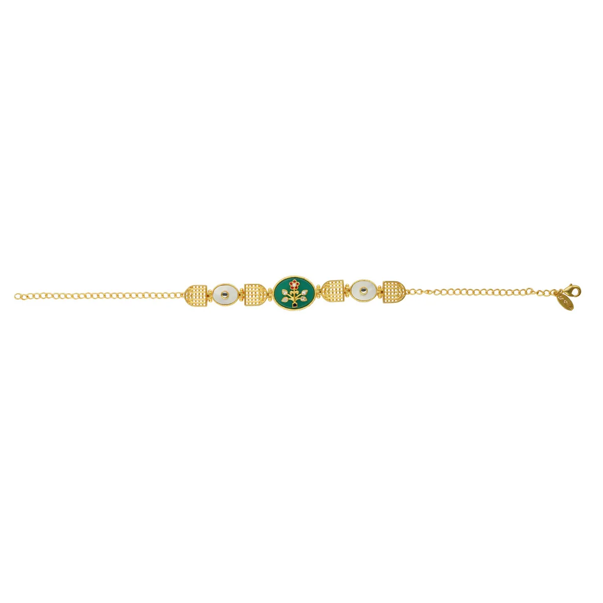 Modern Begum Green Onyx Bracelet