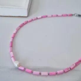 Mother of pearls in pink - Necklace