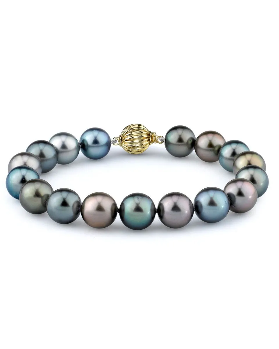 Multi-Color Tahitian Pearl Bracelet, 10.0-11.0mm