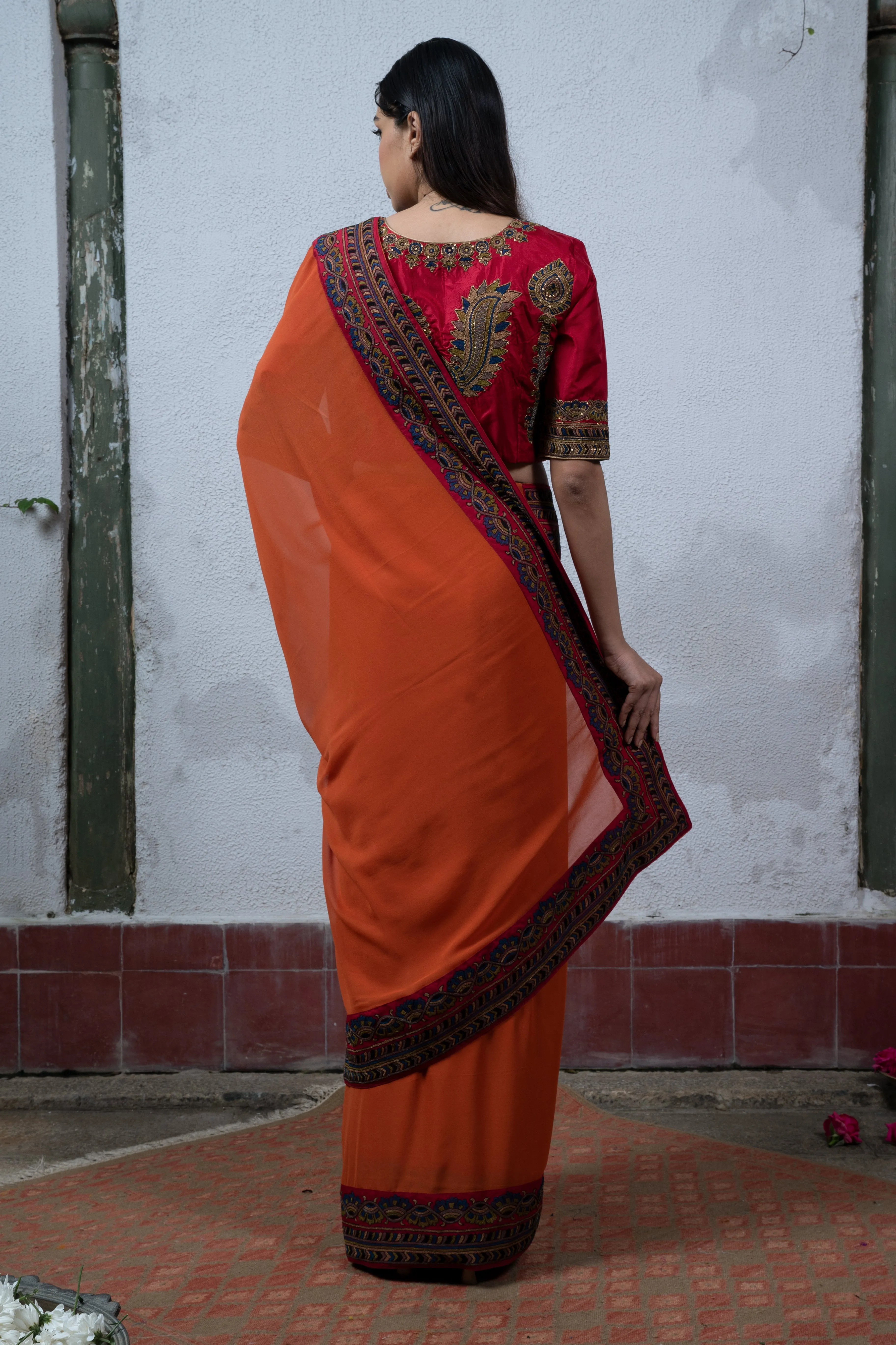 Mysore: Orange Saree