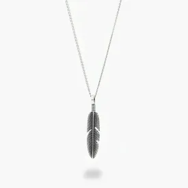 Necklace With Silver Feather Pendant