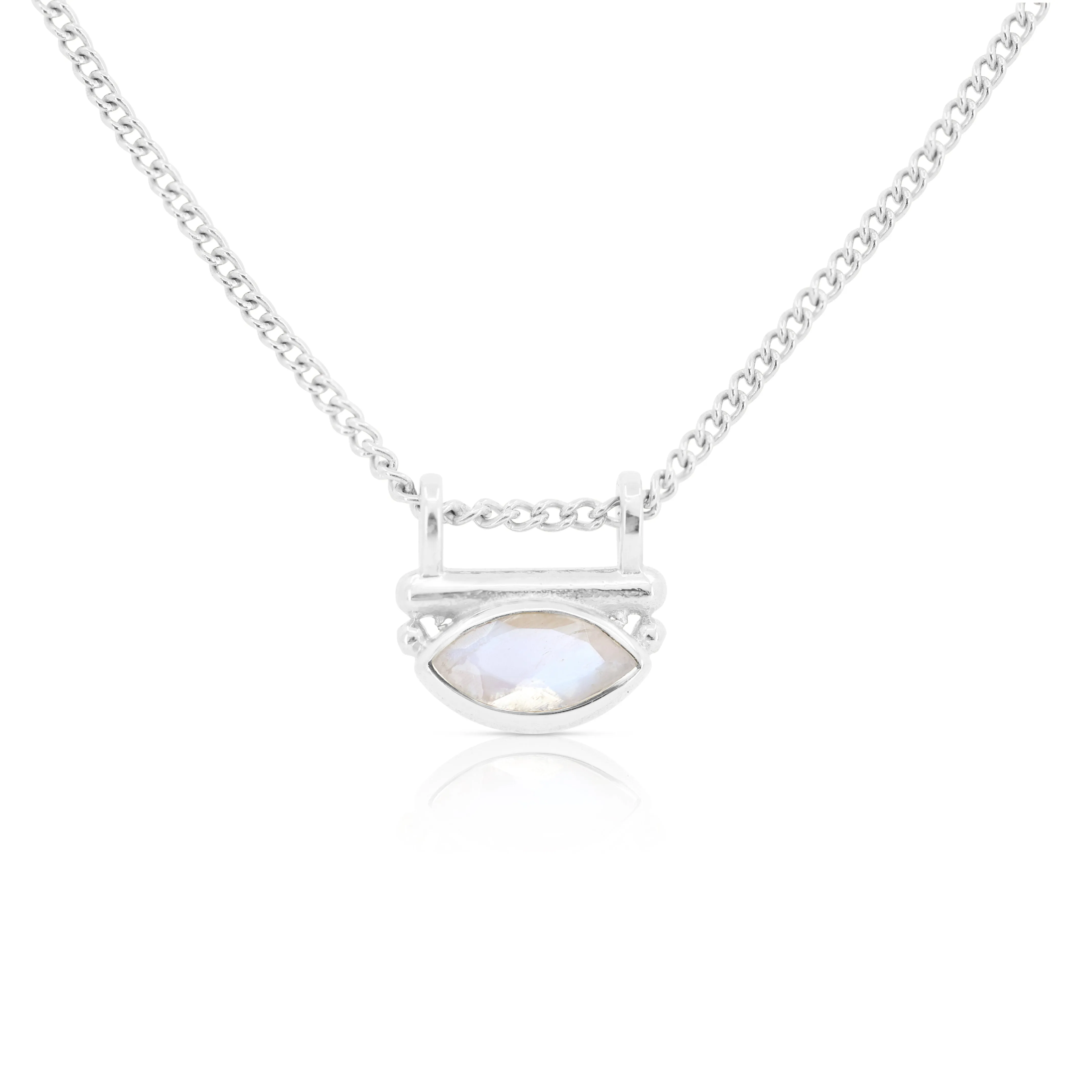 Nyra Moonstone Silver Necklace