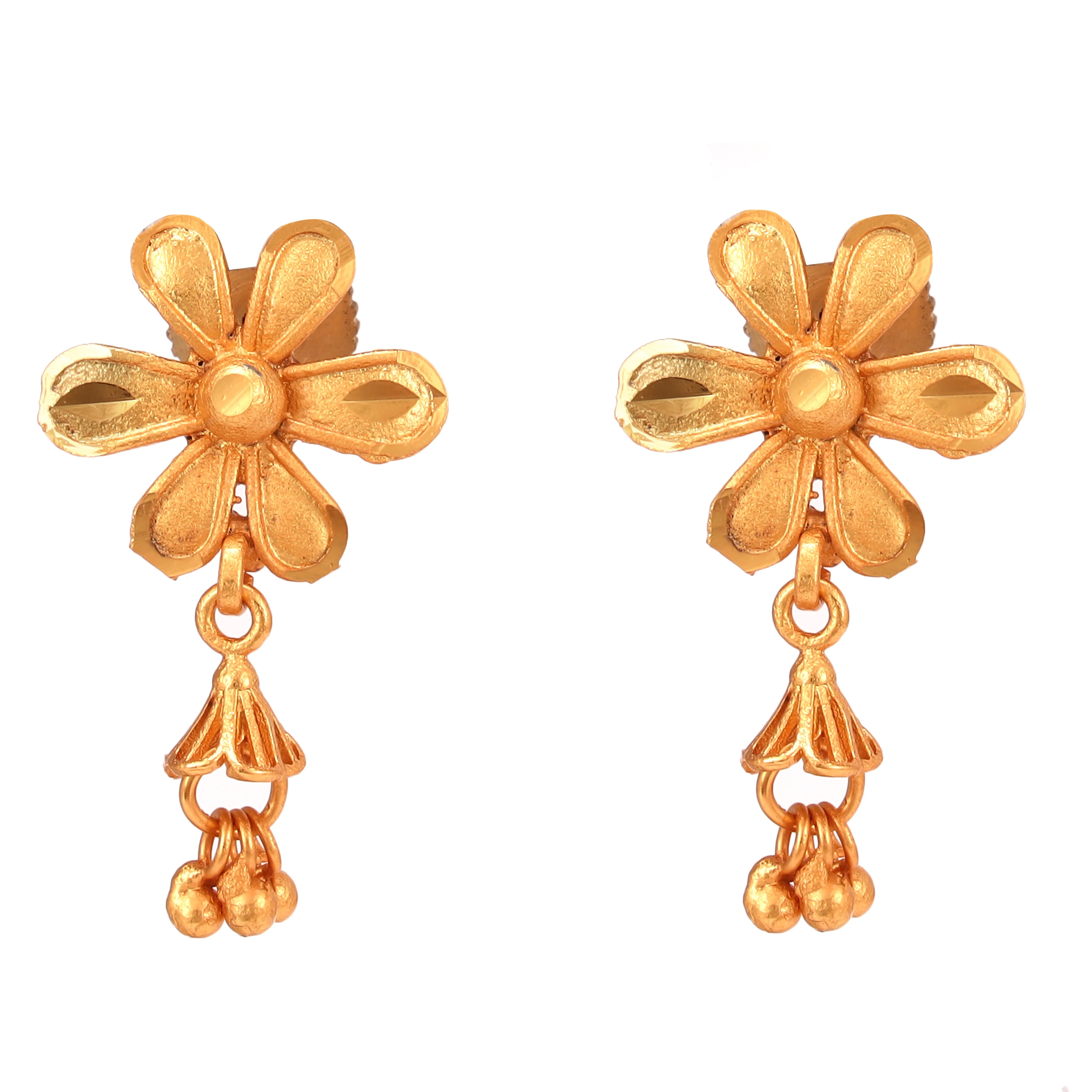 Optimized Title: Elegant Parijat Floral Chatai Set with Matching Earrings