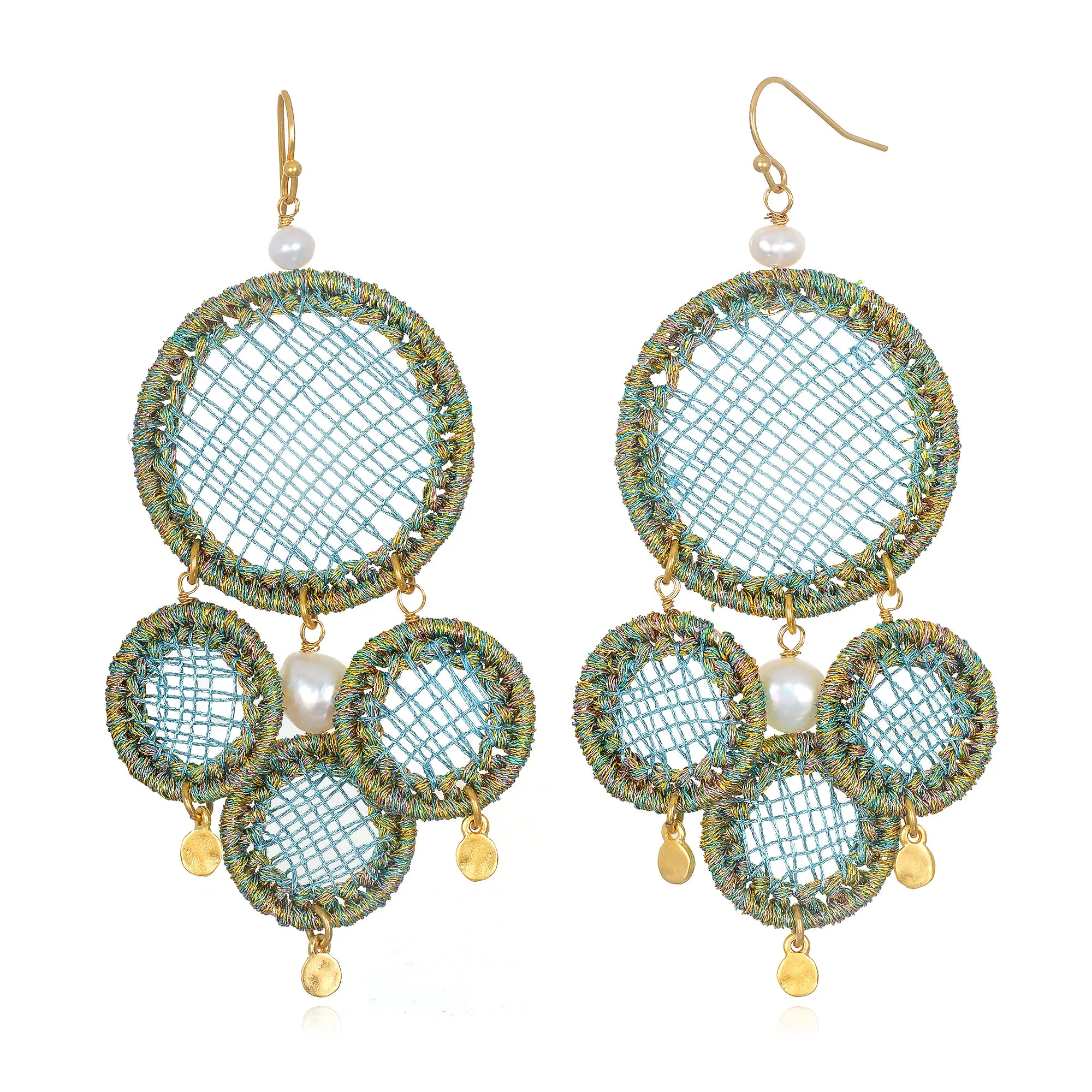 Paros Statement Earrings-Turquoise