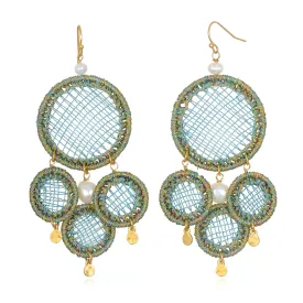 Paros Statement Earrings-Turquoise