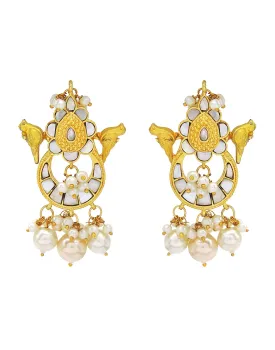 Pearl & Shell Statement Cluster Earrings