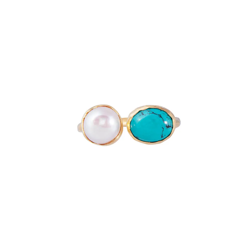 PEARL & TURQUOISE RING