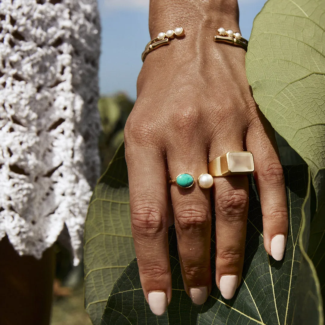 PEARL & TURQUOISE RING