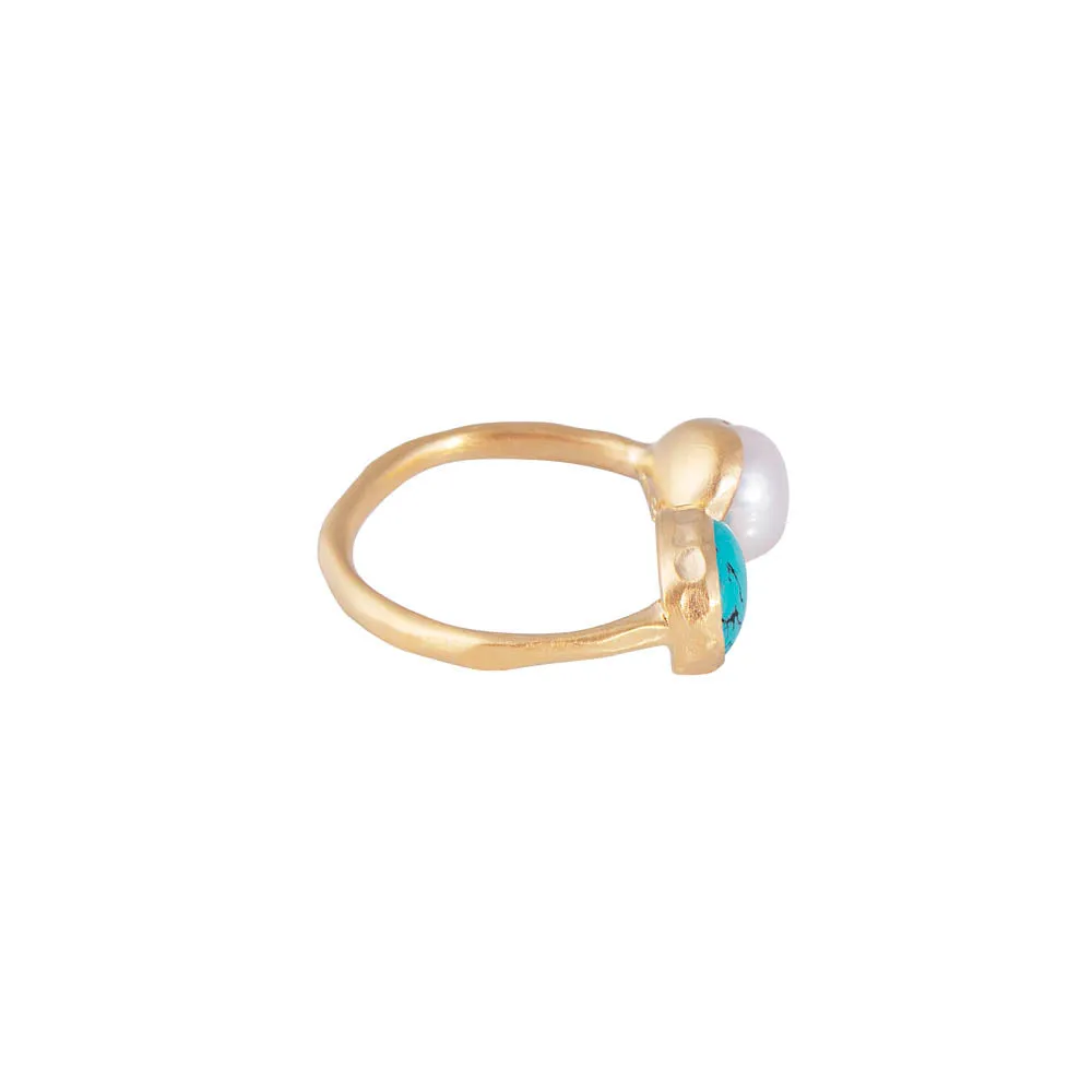 PEARL & TURQUOISE RING