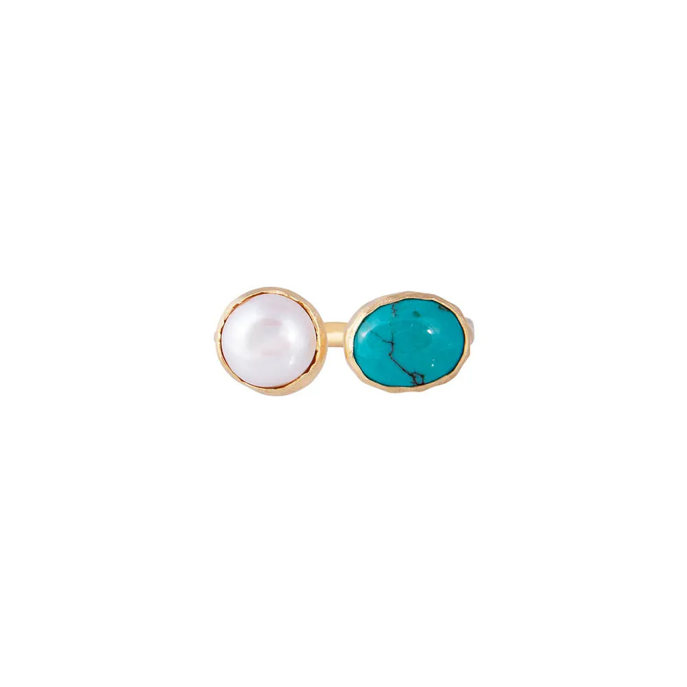 PEARL & TURQUOISE RING