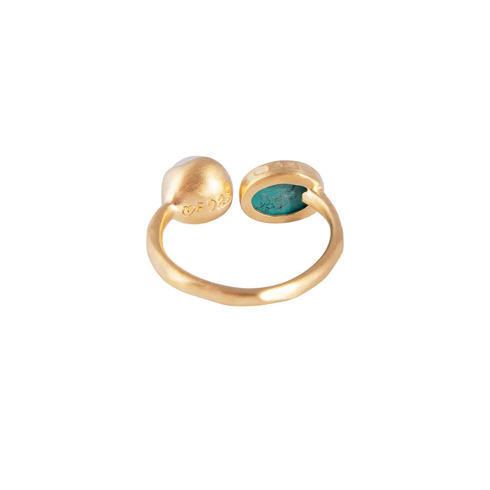 PEARL & TURQUOISE RING