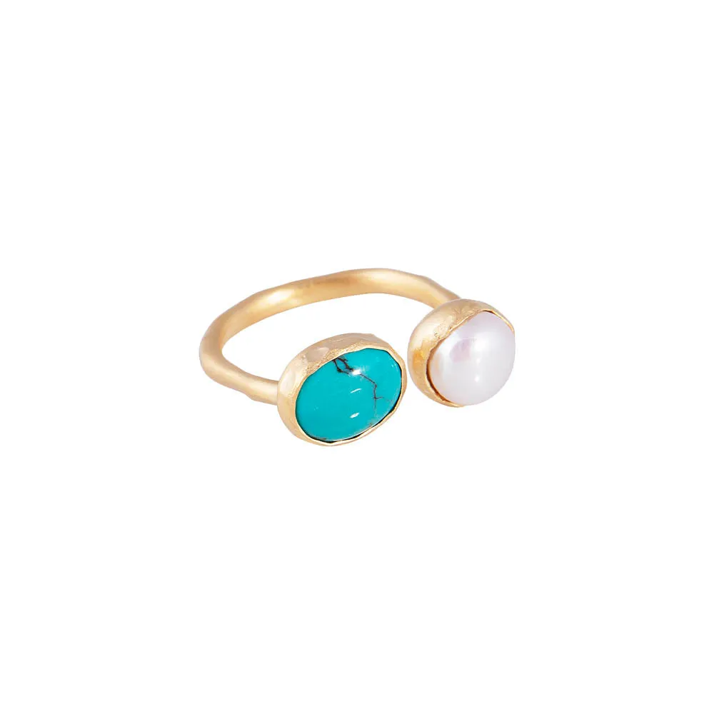 PEARL & TURQUOISE RING