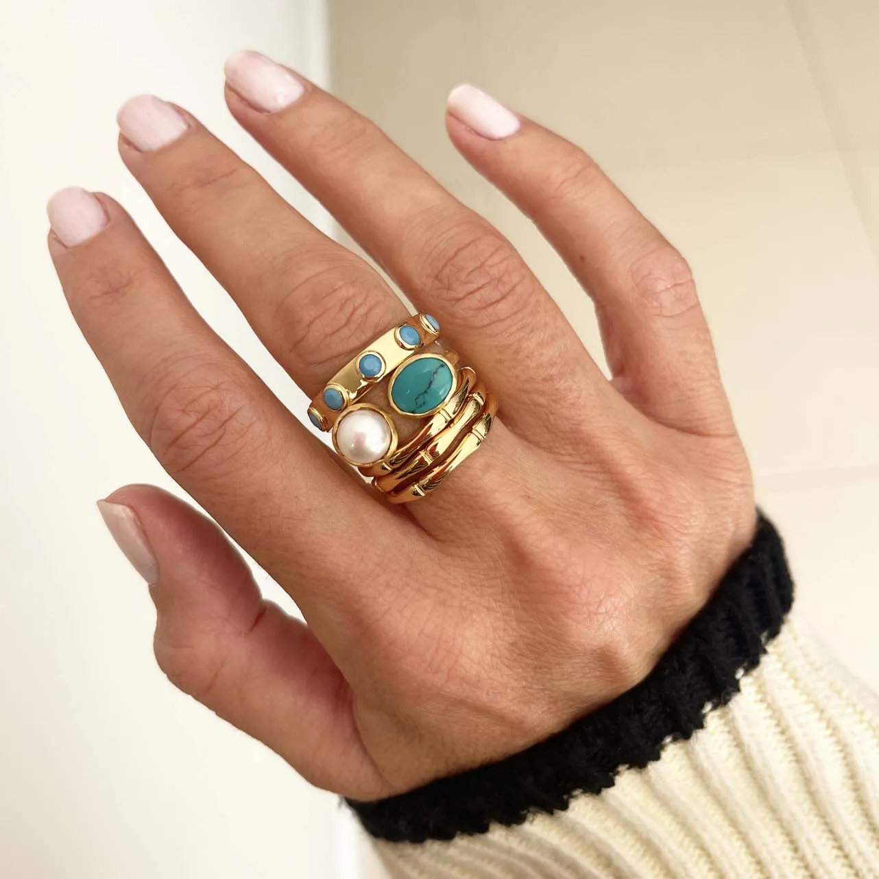 PEARL & TURQUOISE RING