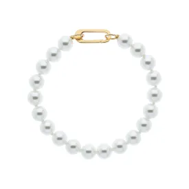 Pearl Bracelet with Gold Clasp