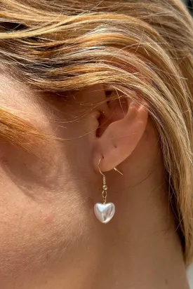 Pearl Heart Earrings