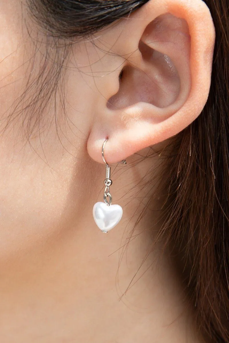 Pearl Heart Earrings