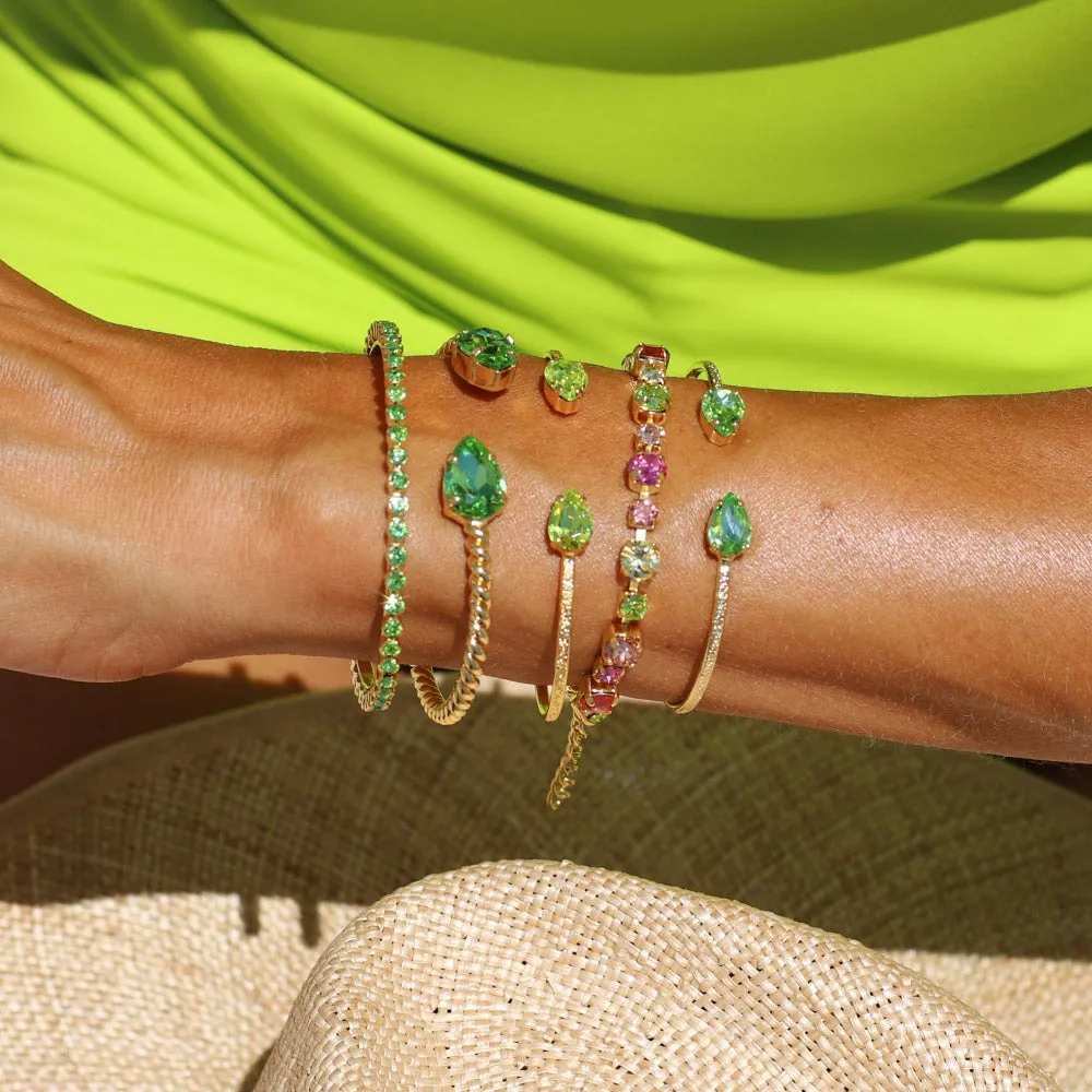 Petite Drop Bracelet / Citrus Green