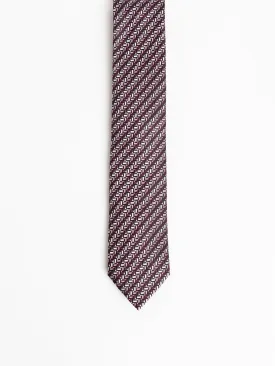 Pink/Purple Silk Geometric Tie