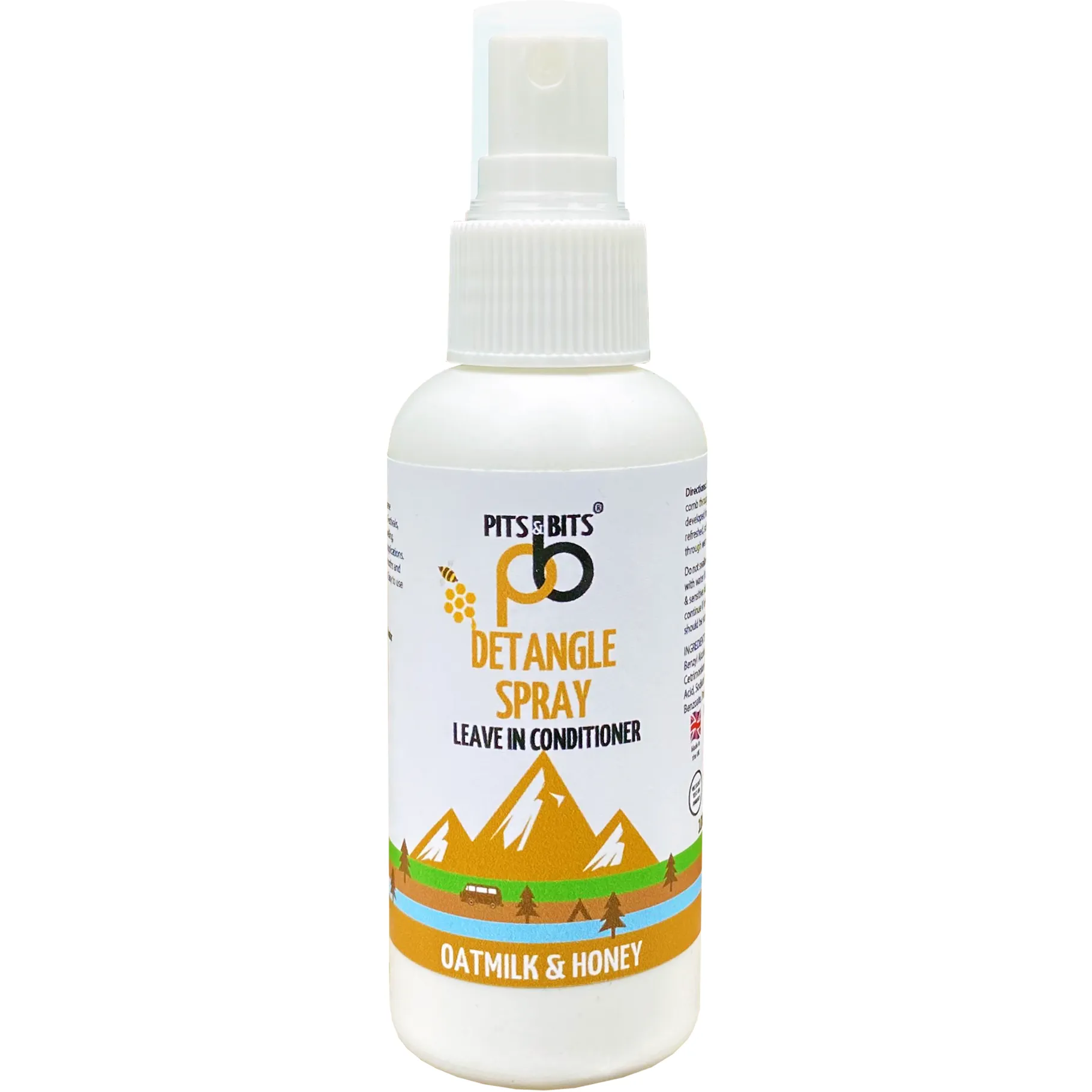 Pits & Bits Detangling Spray Leave In Conditioner - Oatmilk and Honey Fragrance 100ml Travel size