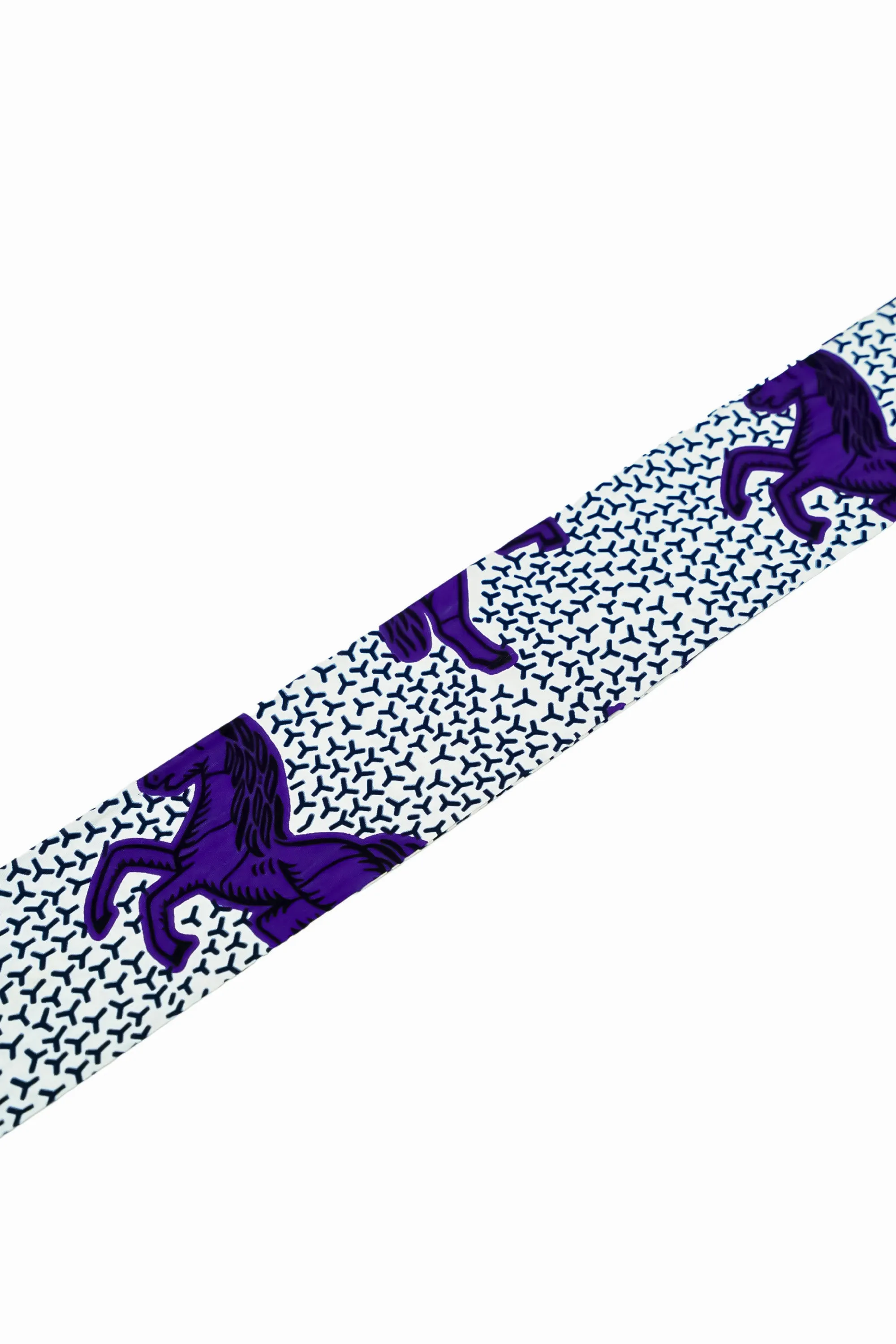 Purple / White Tie-Up Headband