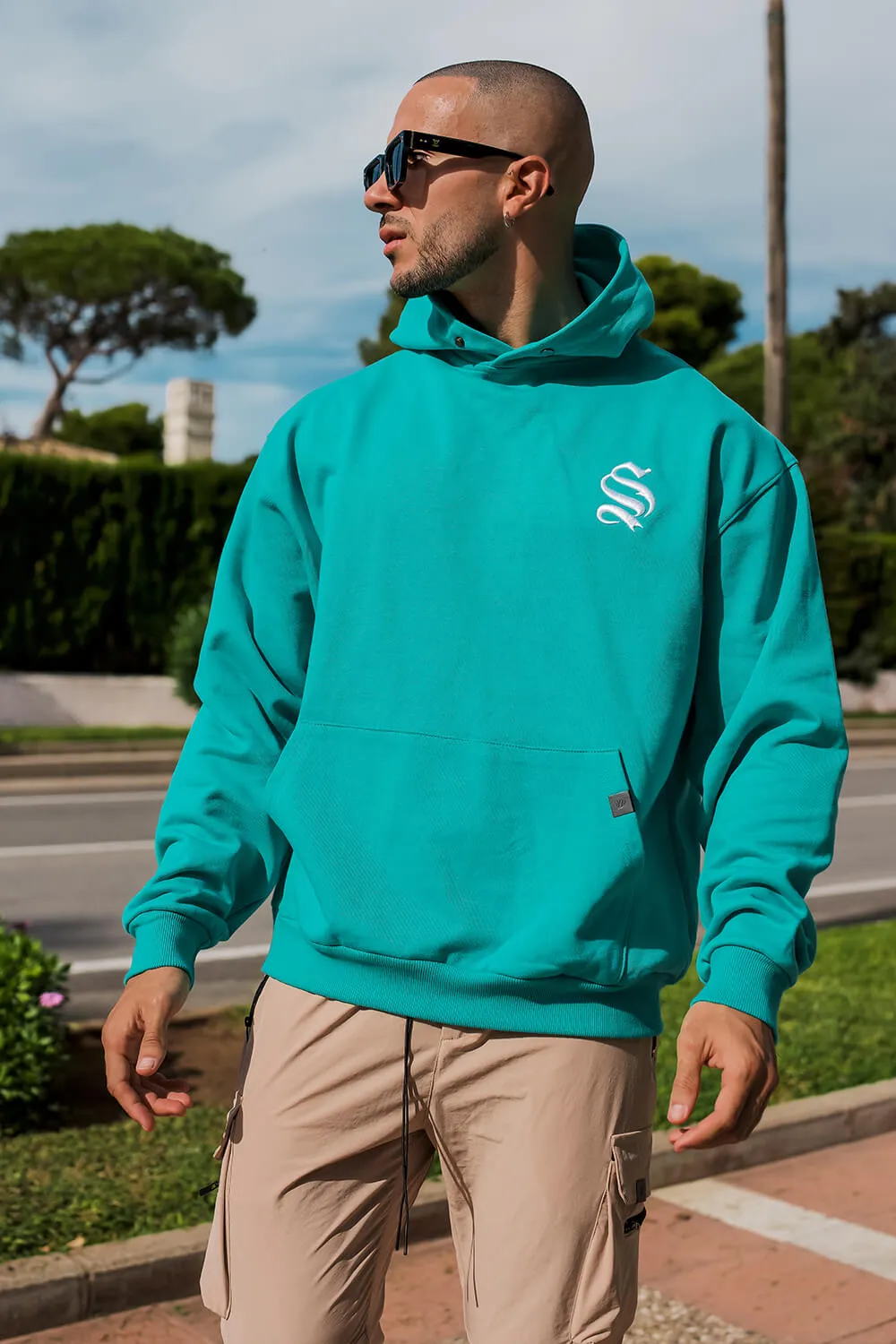 Script Core Hoodie - Mint/White