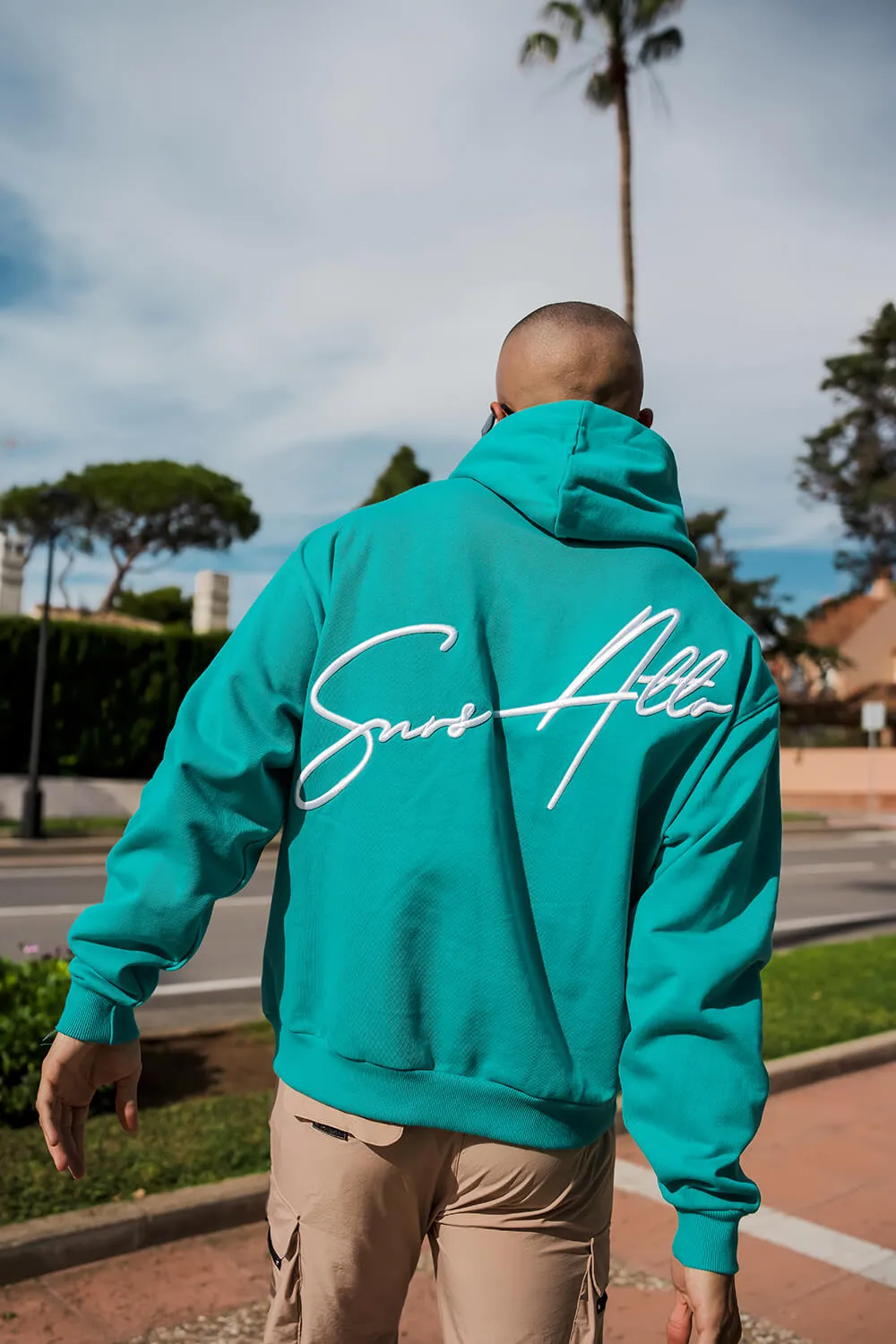 Script Core Hoodie - Mint/White