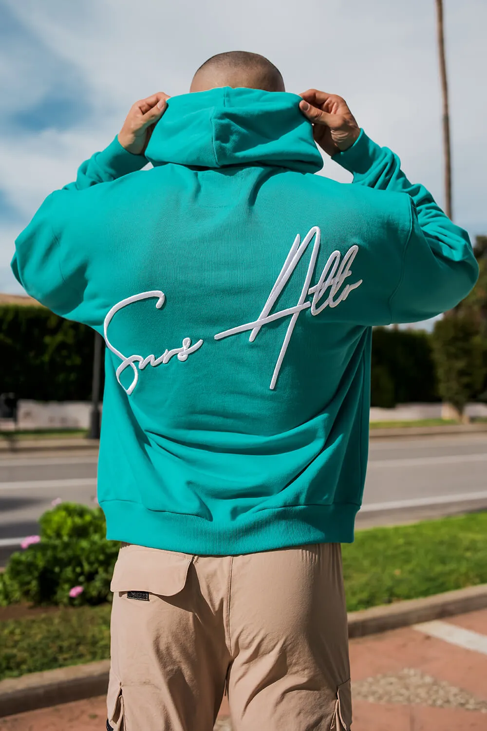 Script Core Hoodie - Mint/White