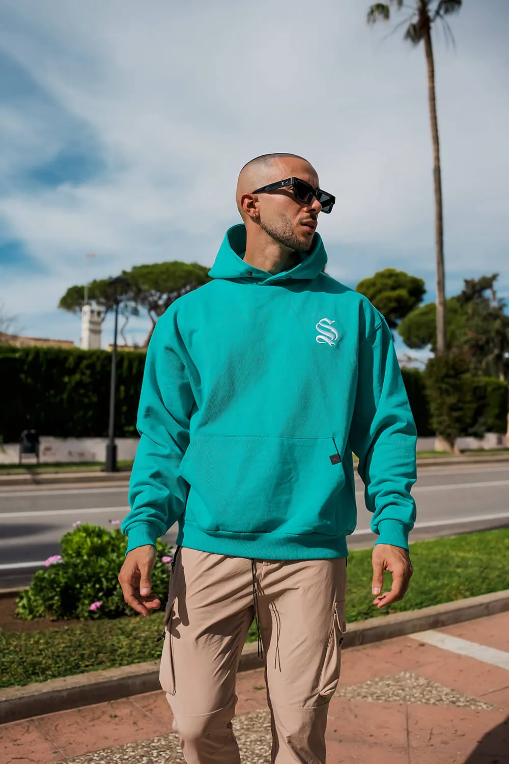 Script Core Hoodie - Mint/White