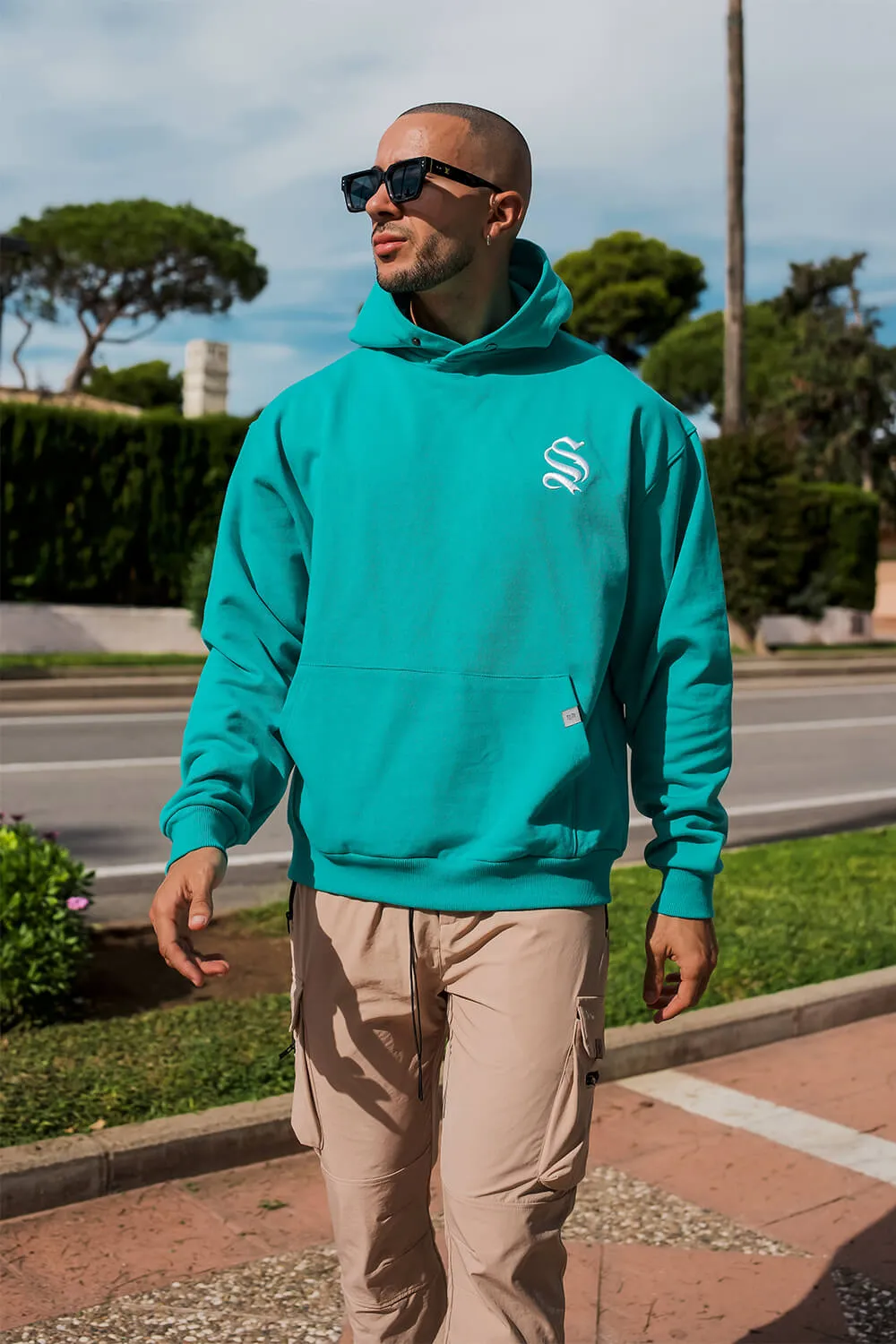 Script Core Hoodie - Mint/White