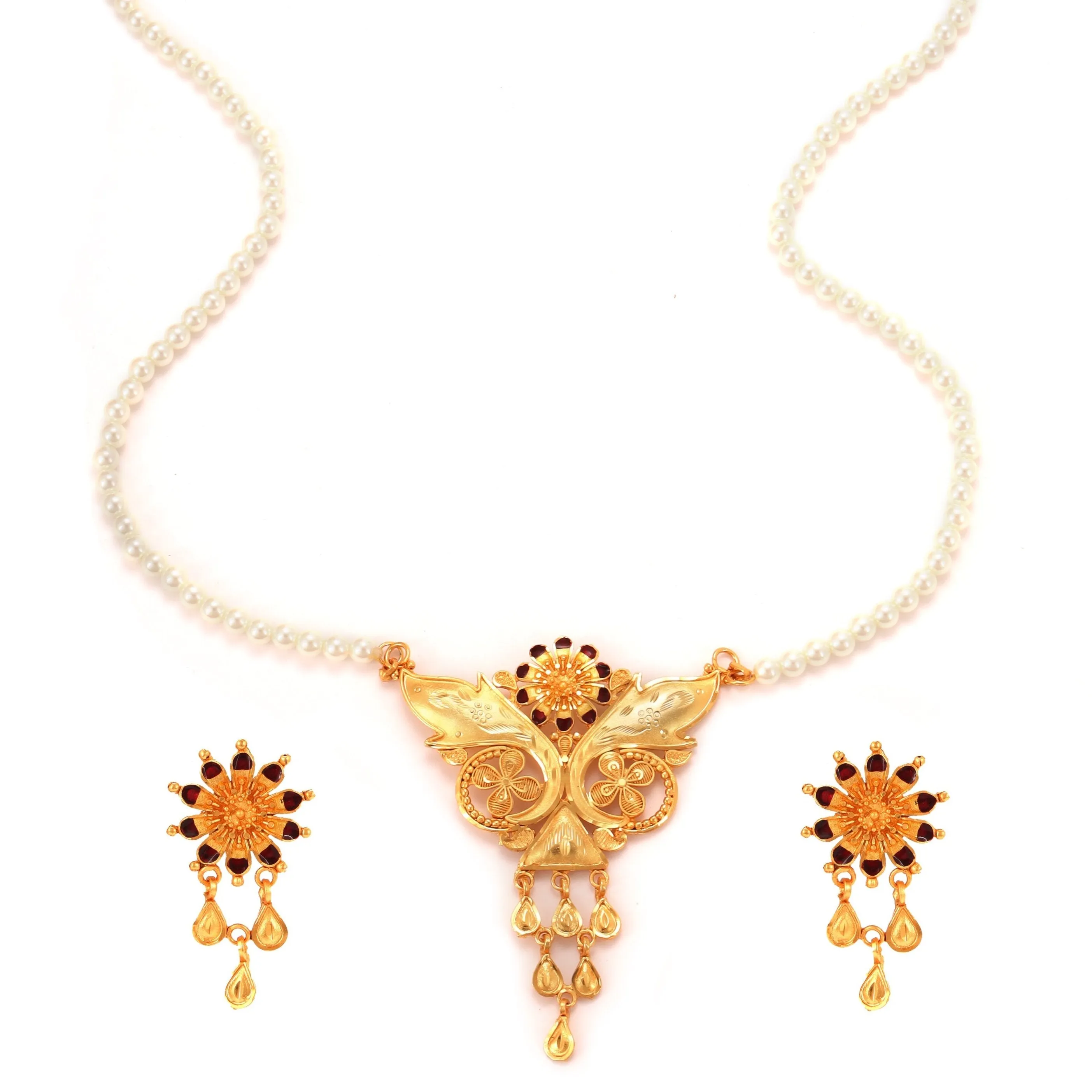 Shobhona - Single Line Beaded Necklace Set