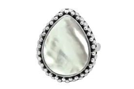 Silver Mother of Pearl Galaxy Ring